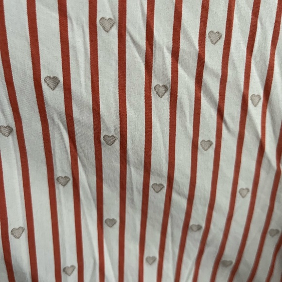 3/$40 Gerry Webber Edition Button Down Shirt Red &White Strip with Heart Details - Picture 5 of 7